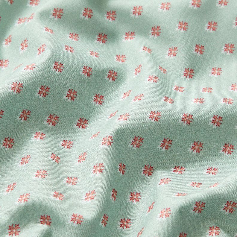 Bomullstyg Poplin Minispikar – ljus mint/mörk gammelrosa, image number 2