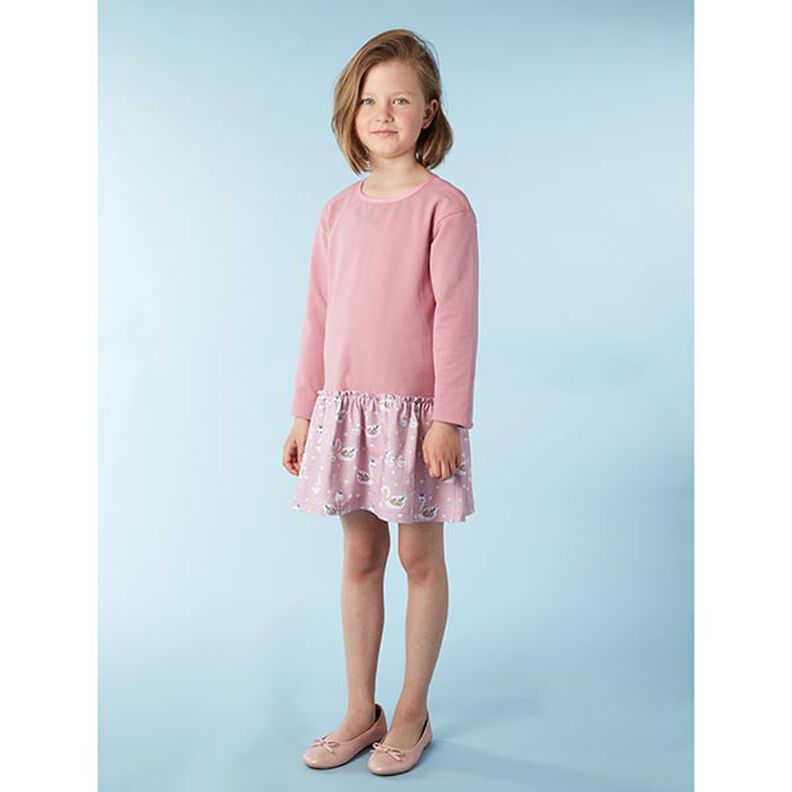 L&auml;tt french terry enf&auml;rgad &ndash; m&ouml;rk gammalrosa,  image number 6