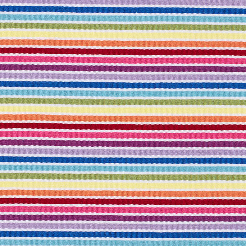 Bomullsjersey Regnbågsspiraler – vit/färgmix,  image number 1