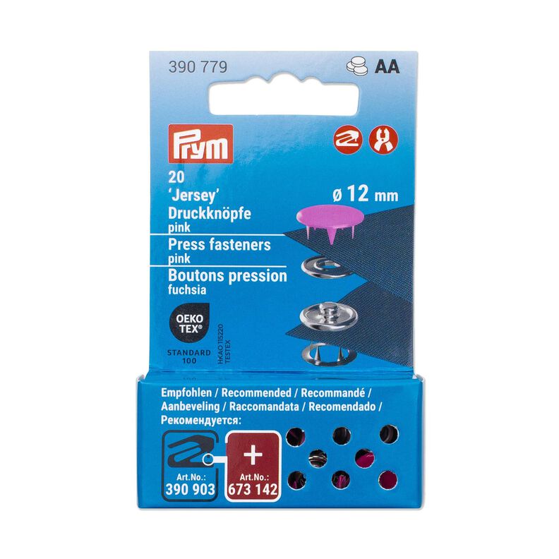 Tryckknappar jersey [12 mm] | Prym – pink,  image number 3