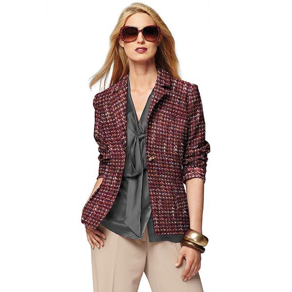 Bouclé ny ullmix Lurex – merlot, image number 7
