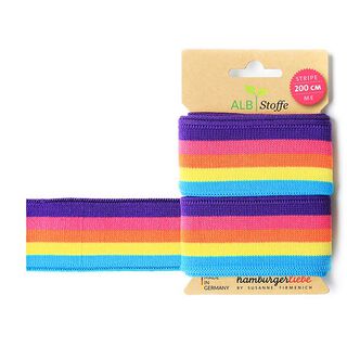 GOTS Band av ekologisk jacquard STRIPE ME COLLEGE [200 cm | 3,5 cm] | Albstoffe | Hamburger Liebe, 