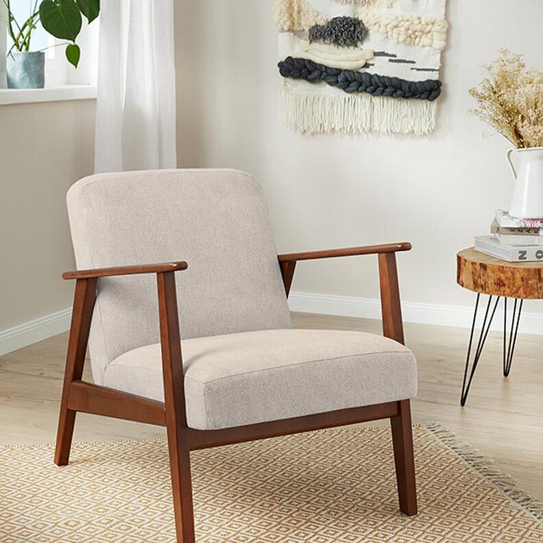 Stoppningstyg Ultramikrofiber konstläder – beige,  image number 6