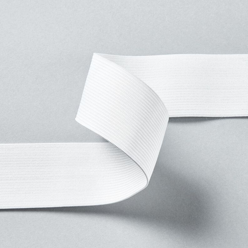 Mjukt gummiband [3 m | 40 mm] – vit,  image number 2