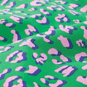 Behandlad bomull Abstrakt Lejon | Poppy Fabrics – grön/rosa, 