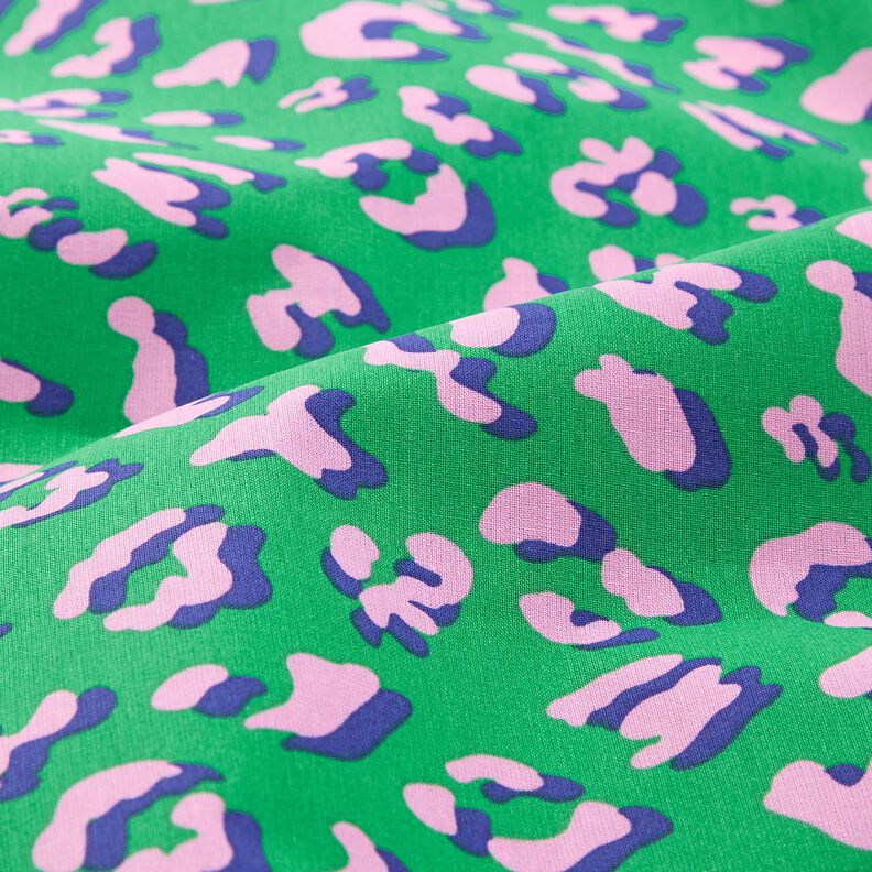 Behandlad bomull Abstrakt Lejon | Poppy Fabrics – grön/rosa,  image number 2
