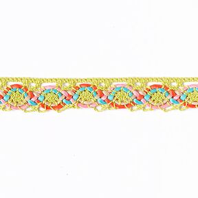 Knypplad spets Colors [20 mm] - neongrön/turkos, 