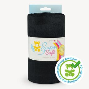 Plysch SuperSoft SNUGLY [ 1 x 0,75 m | 5 mm ] | Kullaloo – svart, 