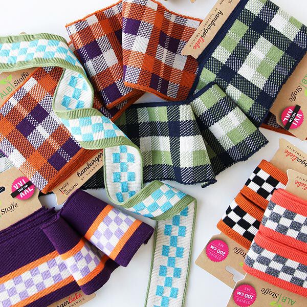 Band av ekologisk jacquard STRIPE ME GLAM  [200 CM | 3,5 CM]  | Albstoffe | Hamburger Liebe,  image number 4