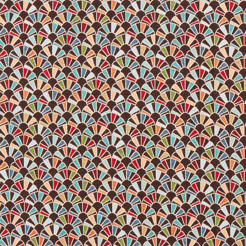 Dekorationstyg Gobeläng Retro-solfjädrar – svart/kaminrött,  image number 1