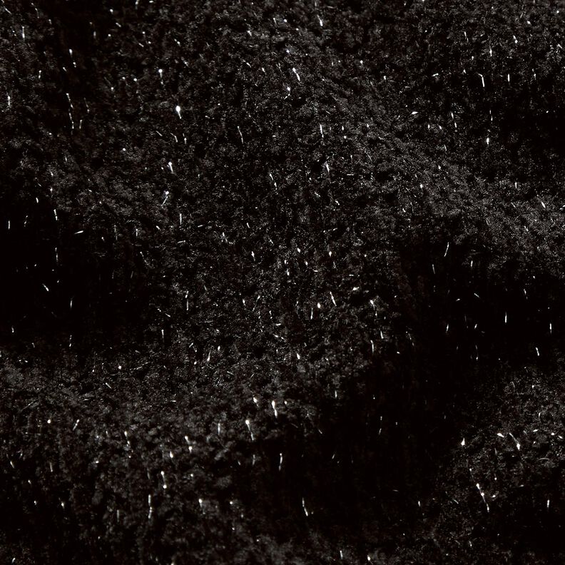 Chenille Stickad jacquard glitter – svart/antiksilvermetallic,  image number 2