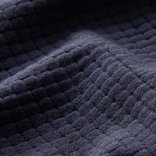 Strukturerad jersey små rutor – marinblått, 