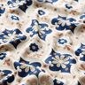 Jersey blommor ornament – beige/marinblått,  thumbnail number 2