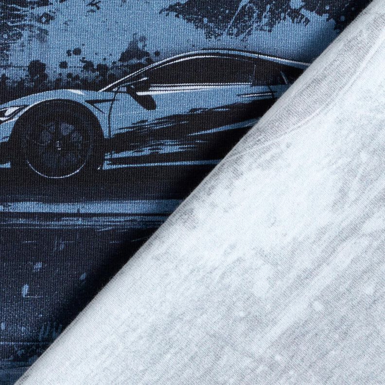 Bomullsjersey racerbil Digitaltryck &ndash; svartbl&aring;,  image number 4