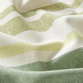 Dekorationstyg Halvpanama färgglad blandning av ränder återvunnen – grön, 