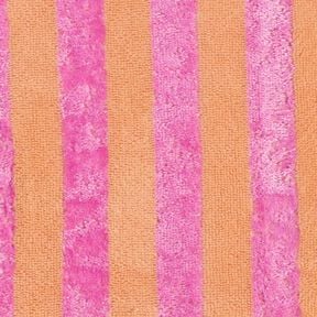 Frottétyg Bambus blockränder – ljusorange/pink, 
