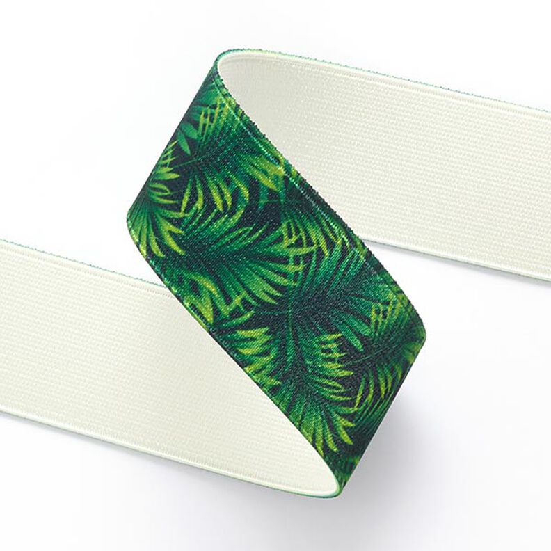 Resårband Jungle  [ 3,5 cm ] – gräsgrönt,  image number 2