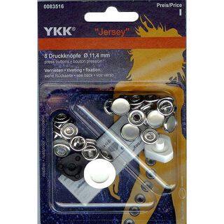 Sy-fria tryckknappar Jersey 1 – yllevit | YKK, 