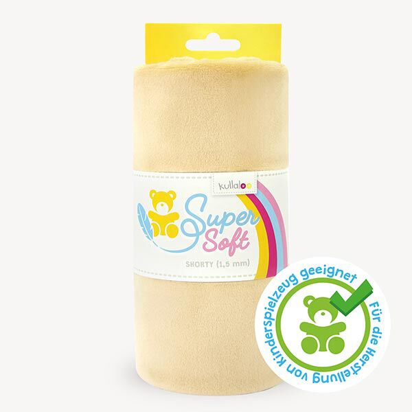 Plysch SuperSoft SHORTY [ 1 x 0,75 m | 1,5 mm ] - beige | Kullaloo,  image number 1