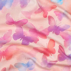 Bomullsjersey Färgglada fjärilar Digitaltryck | Poppy Fabrics – rose/blå, 