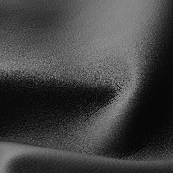 Stoppningstyg konstläder naturligt utseende – svart, image number 2