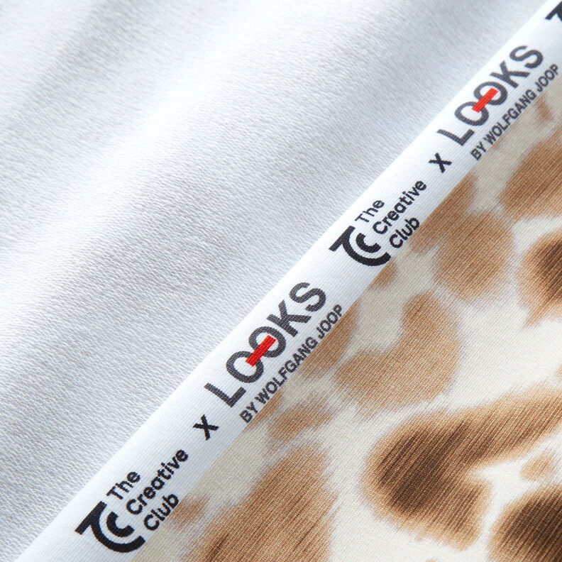 GOTS French Terry Leopardmönster i batik | TCC x LOOKS by Wolfgang Joop – rådjursbrun/kräm,  image number 4