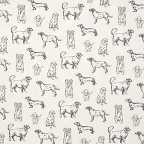 Dekorationstyg Canvas hundar – kräm/grå, 