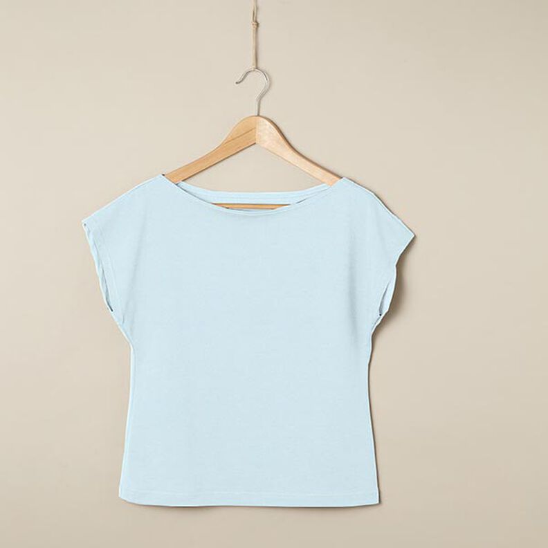 Bomullsjersey Medium Uni – ljusblå,  image number 6