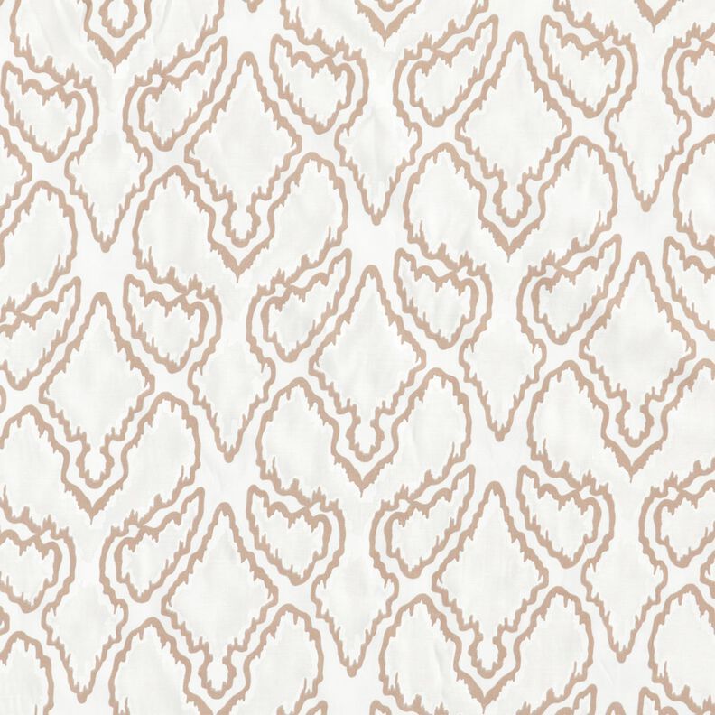 Bomullstyg serpentinlinjer – beige/mörkbeige, image number 1