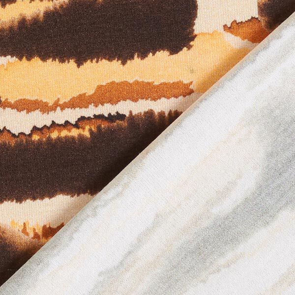 Viskosjersey tie dye-tryck – beige/brun,  image number 4