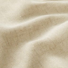 Dekorationstyg Voile Lurex – natur/guld, 