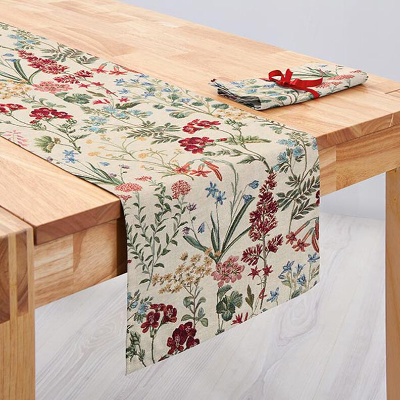 Dekorationstyg Gobeläng Blomsteräng – beige,  image number 9
