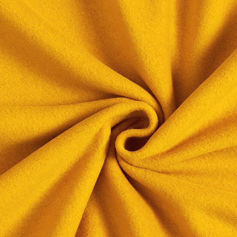 Bomullsfleece Enfärgat – currygul, image number 1