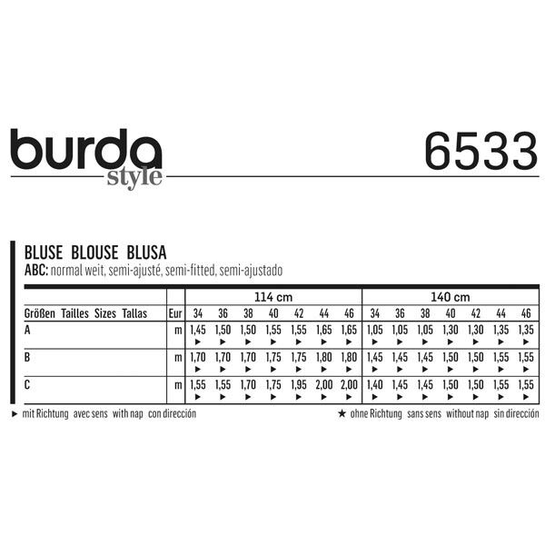 Blus, Burda 6533,  image number 6