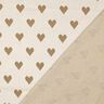 Jacquard Jersey glitterhjärtan | Poppy Fabrics – natur/guldmetallic,  thumbnail number 4