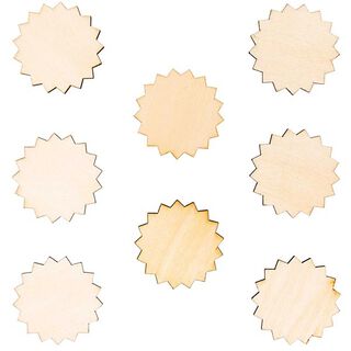 Trädekor Hänge Rosett liten Set[ 4,5 x 5 cm ] | Rico Design – natur, 