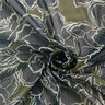 Crepe-chiffong stora blommor – marinblått/khaki,  thumbnail number 4