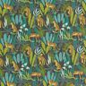 Dekorationstyg Bomullspoplin Leoparder i djungeln – grön/gul,  thumbnail number 1