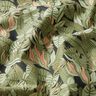 Bomullstyg Kretong Tropiska blad – svart/grön,  thumbnail number 2