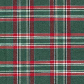 Dekorationstyg Jacquard klassiska rutor – grangrön/karminröd, 