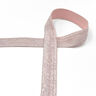 Elastiskt kantband (vikt resår) glitter [20 mm] – ljusbeige,  thumbnail number 1