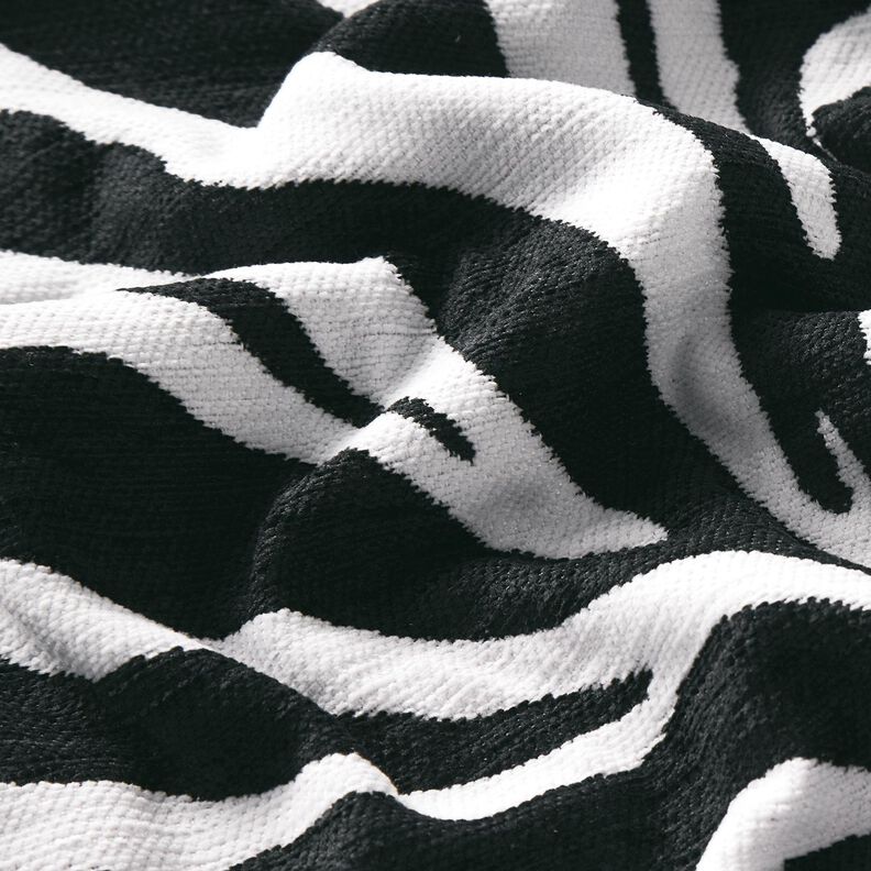 Stoppningstyg Jacquard zebra – vit/svart, image number 6