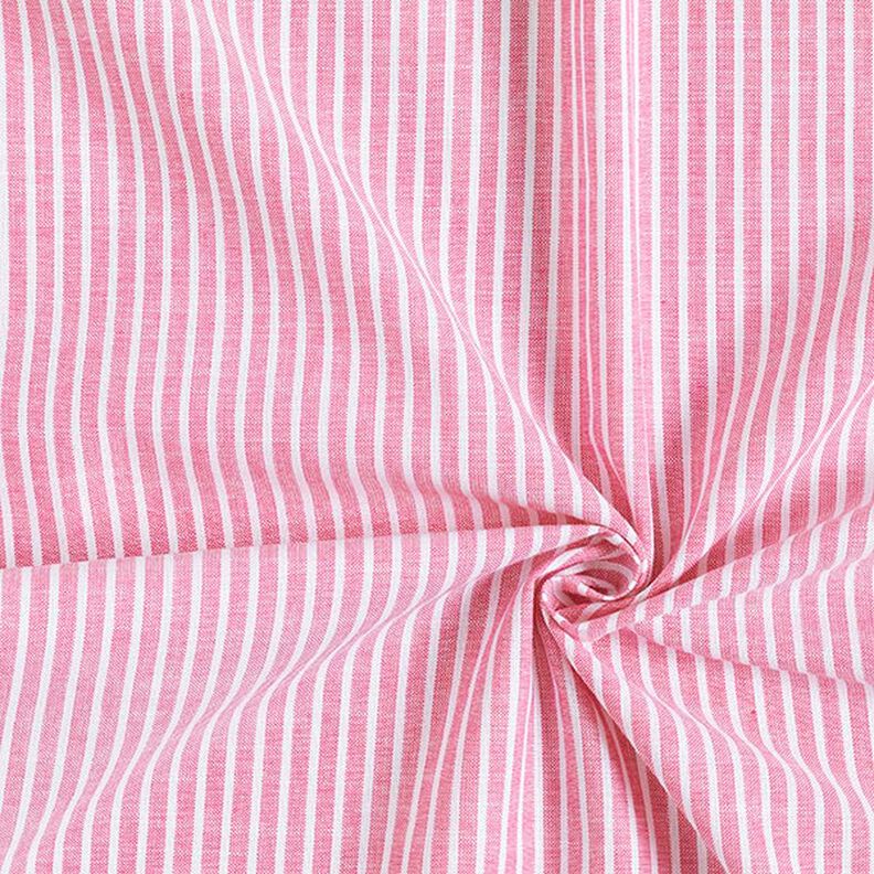 Bomull-linne-mix Vertikala ränder – pink/vit,  image number 3