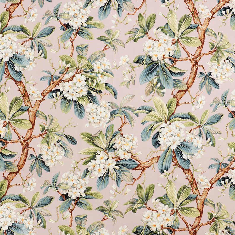 Dekorationstyg Canvas blommande träd – ljus gammelrosa,  image number 1