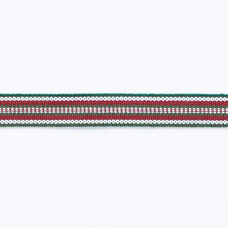 Vävt band Etno [ 15 mm ] – mörkgrön/bordeauxrött, 