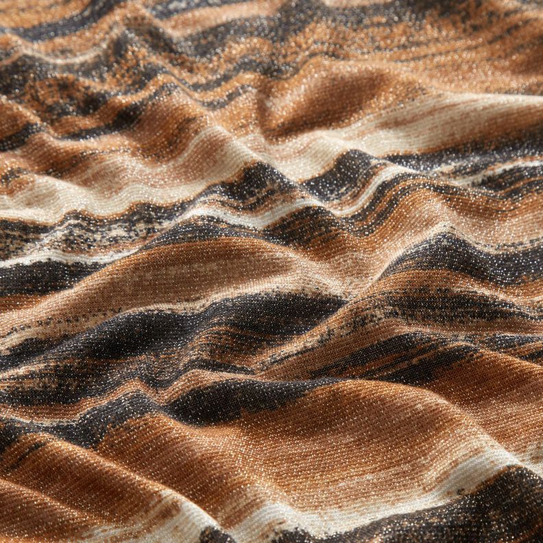Jersey glitter suddiga r&auml;nder &ndash; brun/svart | Stuvbit 70cm,  image number 2