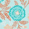 Viskos Voile blommor Tiffany – ljus turkos,  thumbnail number 5