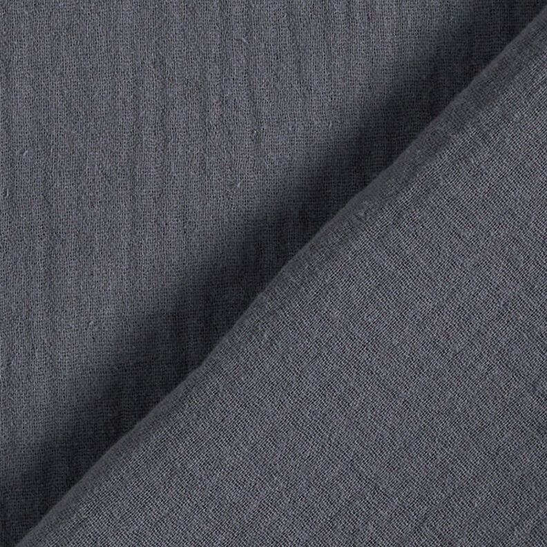 Muslin/Dubbel-krinkelväv – mörkgrå,  image number 4