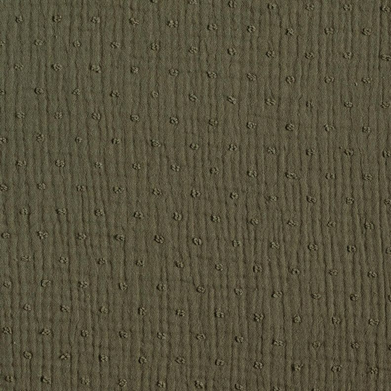 Muslin/Dubbel-krinkelväv dobby – khaki,  image number 1