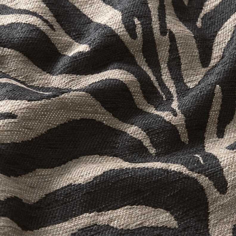 Stoppningstyg Jacquard zebra – khaki/svart, image number 6